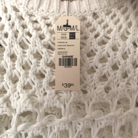 Garage, knit, crochet sweater , oversized M/L NWT - Picture 3 of 4